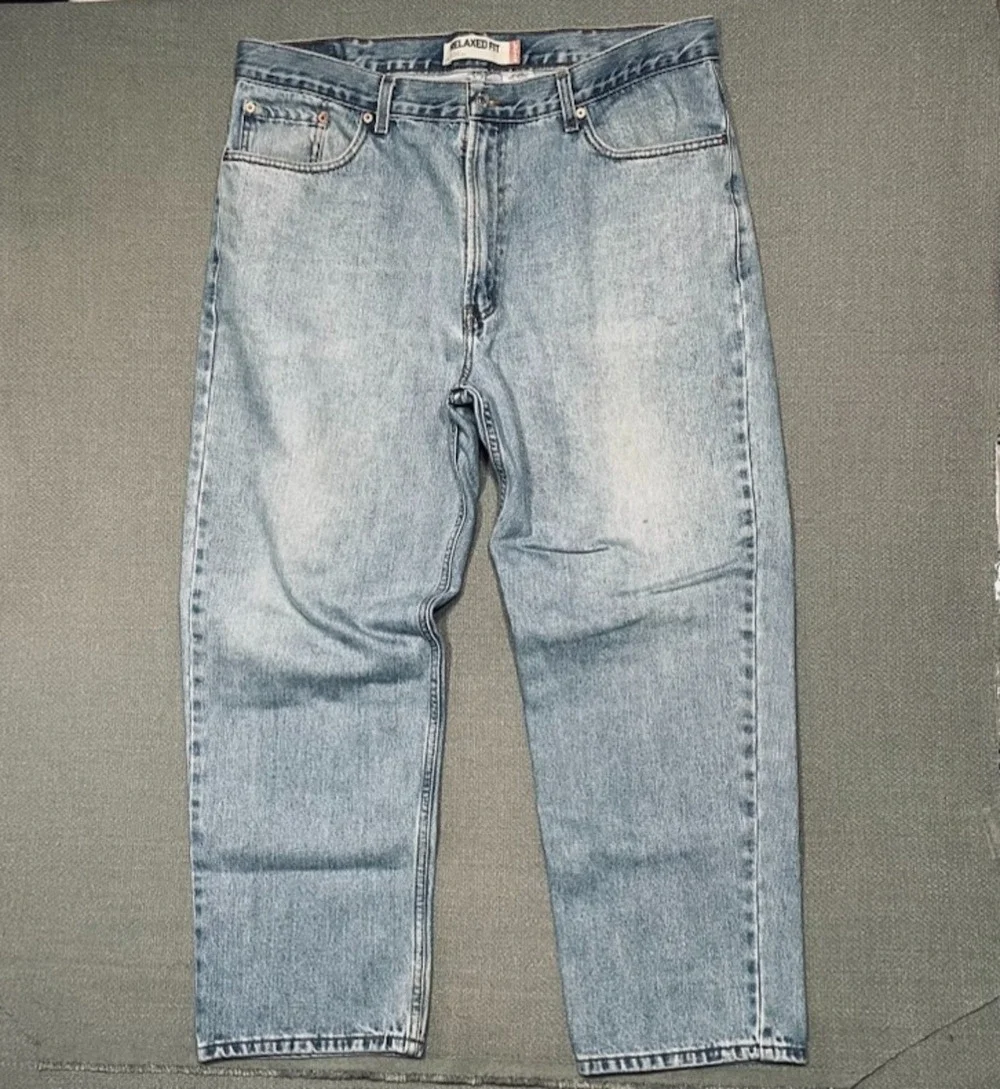 Vintage Y2K Levis 550 Jeans 40x30* Light Medium Wash Tapered Toned Dad Skater 00